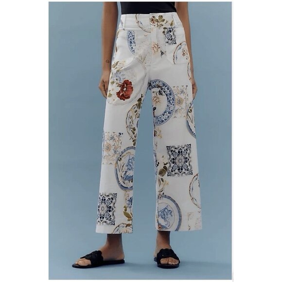 NWT Size 26 -The Colette Magic Fabric Crop Wide-Leg Pants by Maeve (NWT US$ 130) - Picture 5 of 16